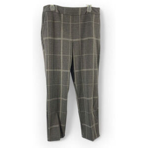 Cynthia Rowley Womens Pants Size 12 Gary Plaid Knit Grunge Slim Skinny Trouser